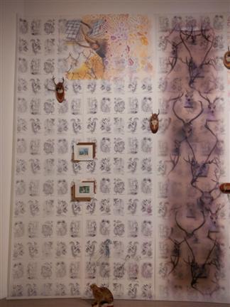 web London wall.jpg - Decorating the End of the World, installation detail,  
McIntosh Gallery London Ontario 2013